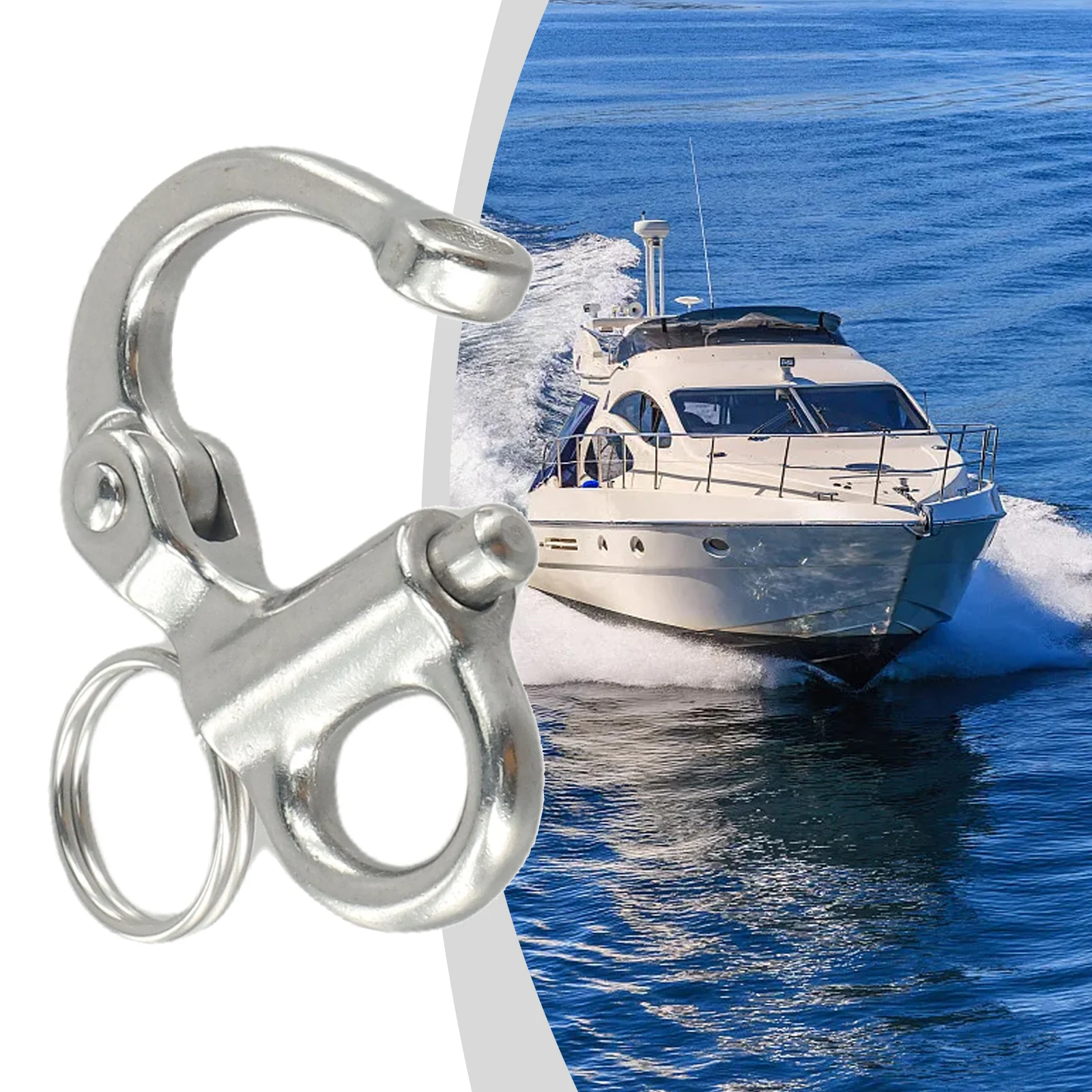 Parts Shackle Eye Fittings Hook Marine Quick Release Replacement Snap Stainless Steel Swivel Accessories Brand New