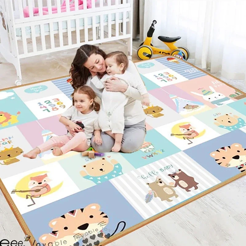 1Cm EPE Thickness Baby Play Mat for Children Rug Playmat Developing Mat Baby Room Crawling Pad Folding Mat Baby Carpet Mat Rug 80x160cm disney star wars baby play mat 3d floor mat carpet living room large size flannel soft bedroom rug for children boys