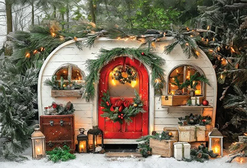 MEHOFOND クリスマステーマ 写真背景 キッチン写真 背景 松の木 バナー クリスマス 家族 ホリデー 誕生日 デコレーション 写真撮影 小道具