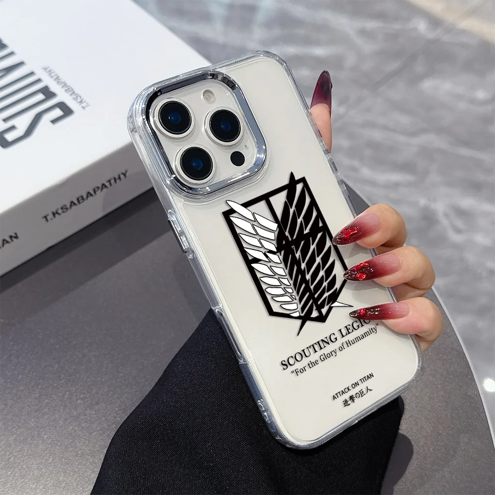 Transparent Anime Attack on Titan Phone Case Cover