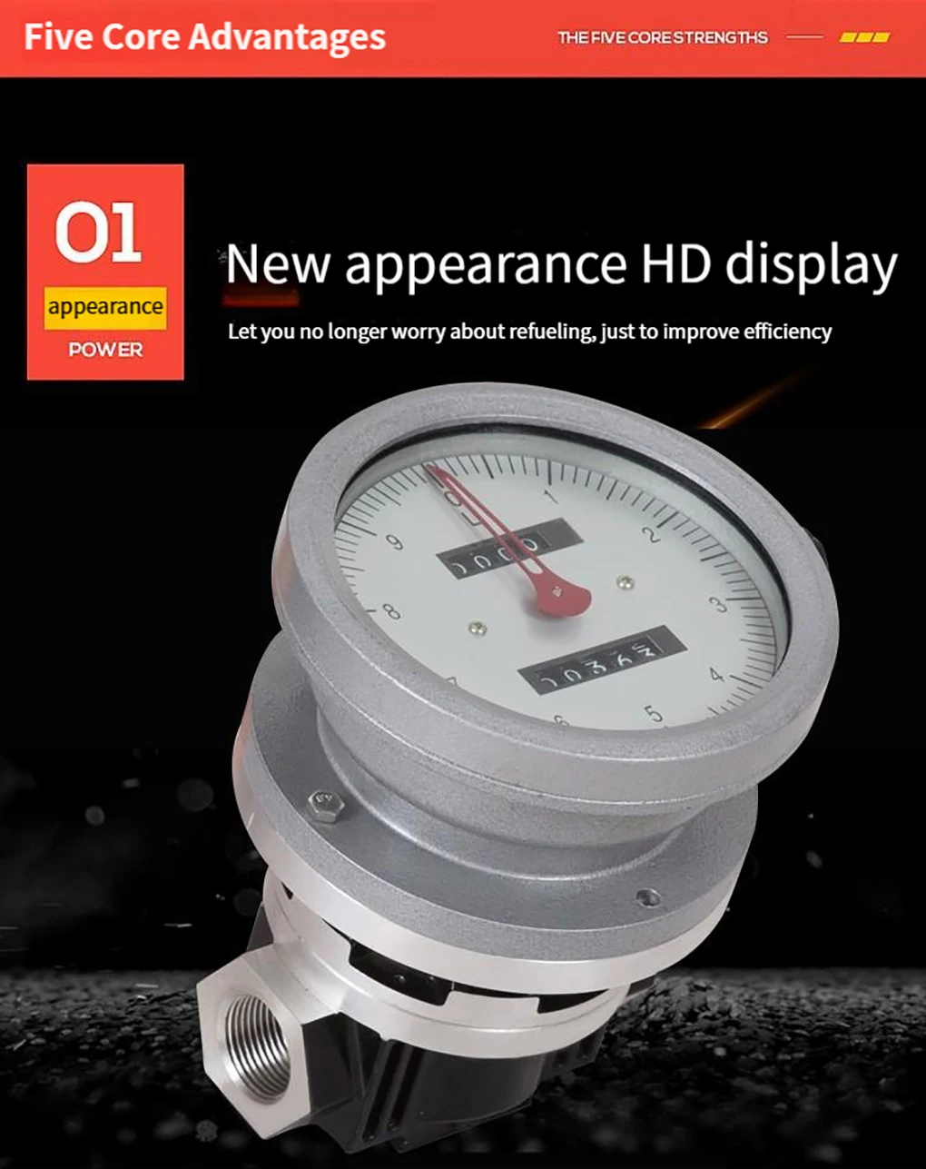 1inch/1.5inch/2inch LC Mechanical Oval Gear Flow Meter OGM High Precision Flowme
