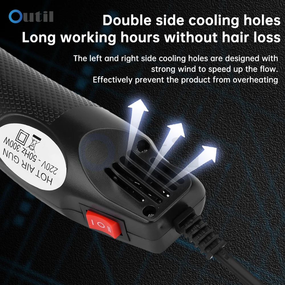 Multifunction DIY 300W Soldering Hot Air Heat Gun Portable Hair Dryer Shrink Tool EU/CN Plug 220V For Heat Shrink Tube
