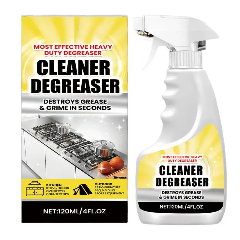 Kitchen Degreaser Cleaner Multi-Functional Oil Stains Spray Safe Oil Remover Gentle Degreaser For Pots Stoves Pans Floors Sinks