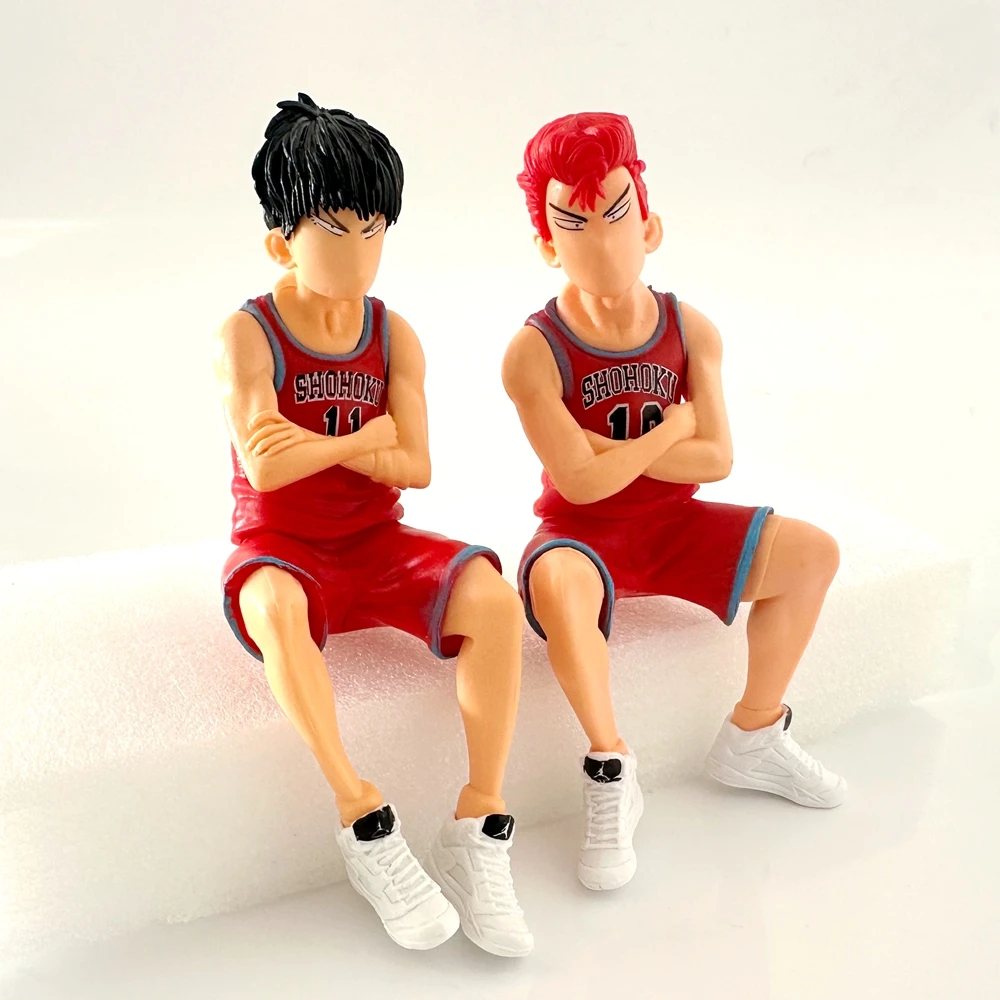 Slam Dunk Anime PVC Action Figure - Sakuragi Hanamichi and Rukawa Kaede Sitting Posture Collectible Toy