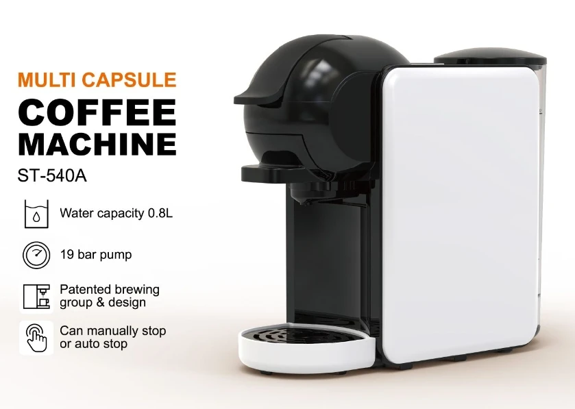 China professional cafe shop office home hotel kitchen smart 19bar italy espresso maker cappuccino making capsule coffee machine 5