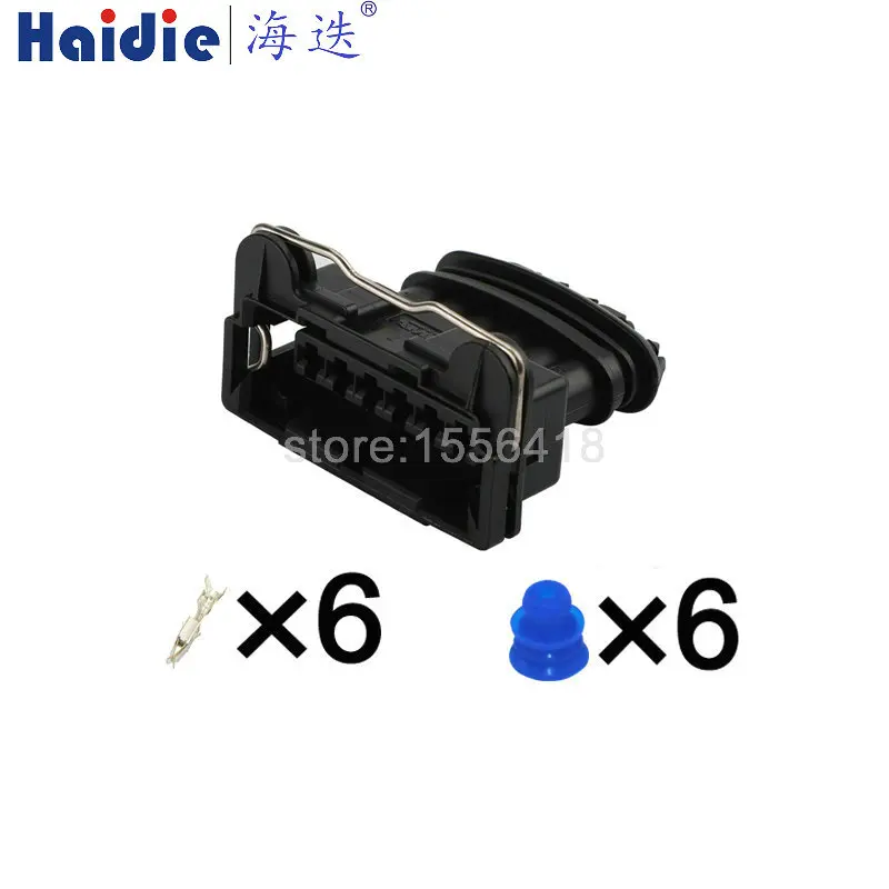 

1-20 sets 6 Hole 282236-2 Car Waterproof Female Electrical Wiring Harness Connector With Terminals And Seals