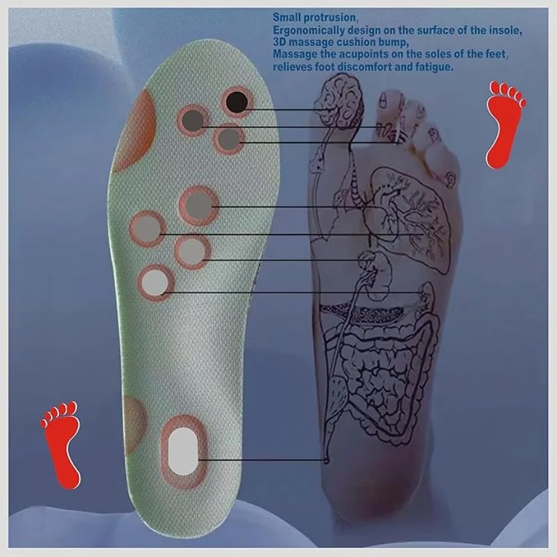 4D Sport Insoles Soft Breathable High-elasticity Shock Absorption Running Shoe Pad for Men Women
