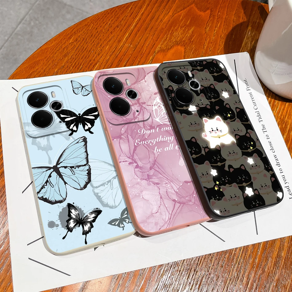 Elegant Rose Silicone Protective Phone Case - Soft Liquid Silicone Cover with Full Camera Protection, Realme 14T