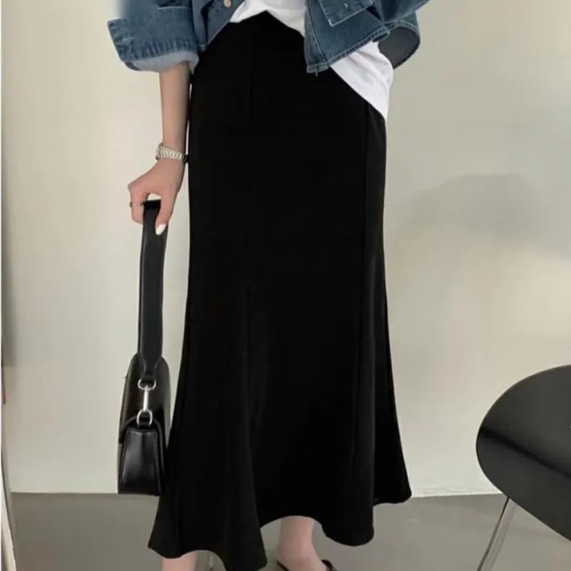

Solid Women Skirts Vintage Casual Summer A-LINE Streetwear Fashion Preppy Style Chic Simple Design Daily Skirts New