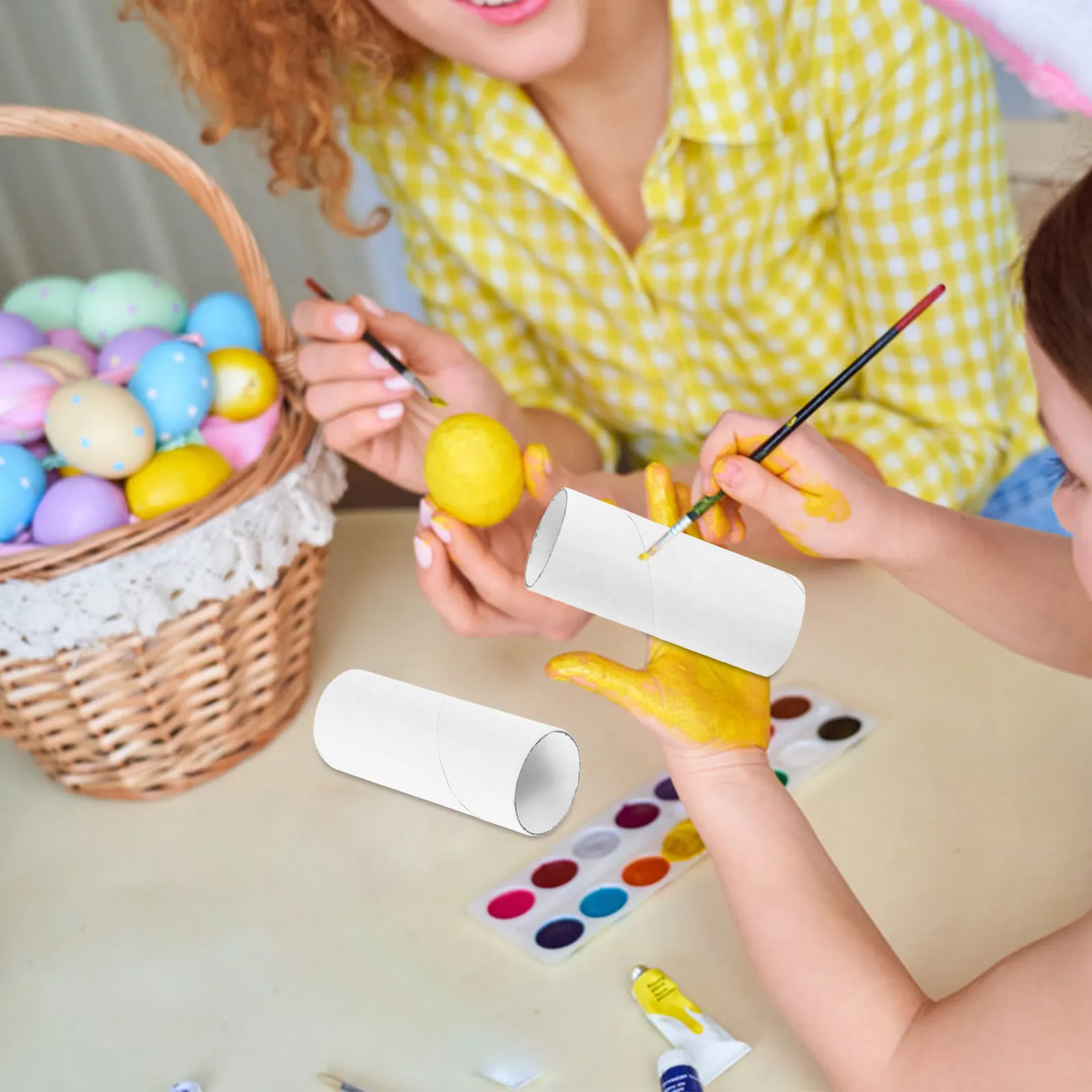 30Pcs 두꺼운 크래프트 종이 공예 롤 재활용 가능한 튼튼한 판지 튜브 학교 미술 수업 DIY 공예 프로젝트 어린이 창의력