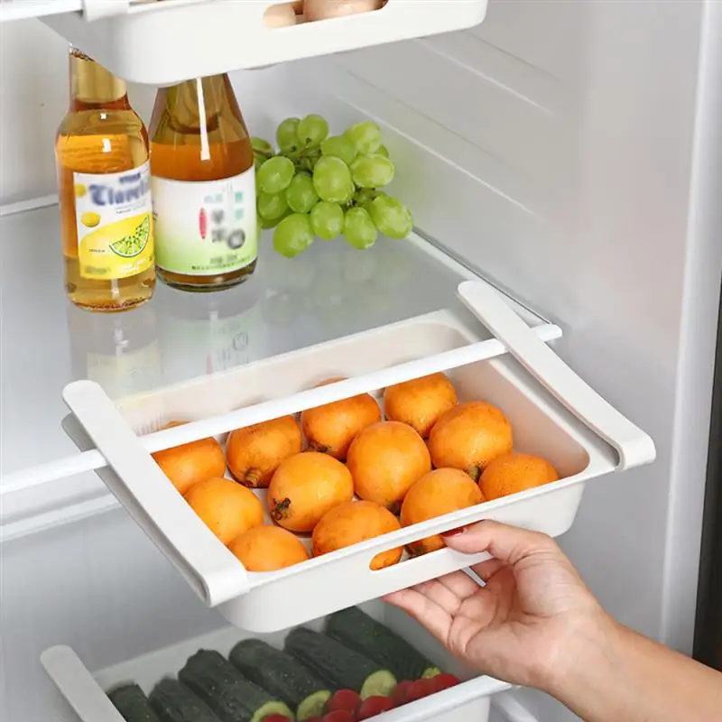 Fridge Organizer Storage Box Refrigerator Drawer Plastic Storage Container Shelf Fruit Egg Food Storage Box Kitchen Accessories stackable storage boxes