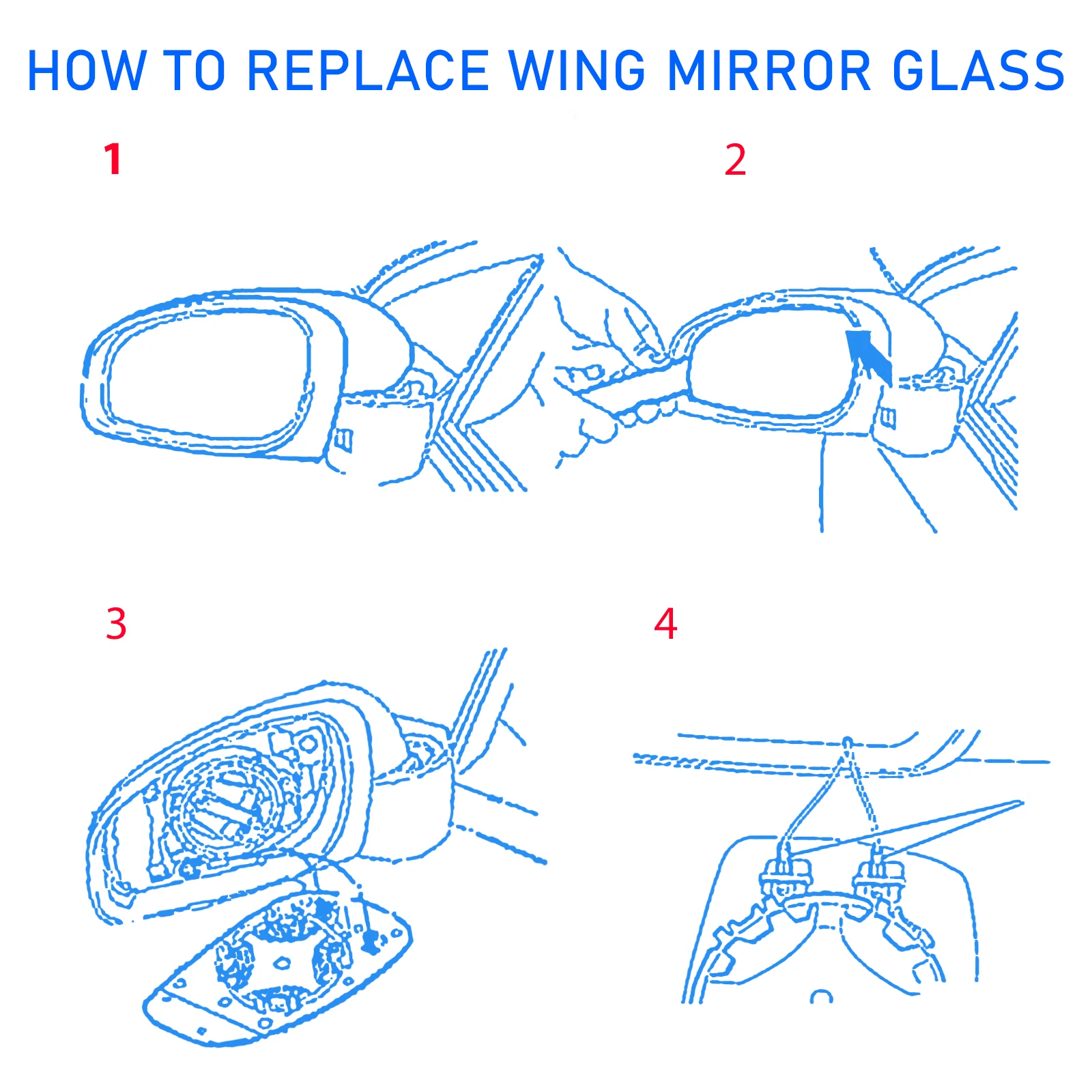 VW Passat B6 2005-10용 드라이버 오프 사이드 윙 도어 미러 유리 가열 오른쪽 O/S