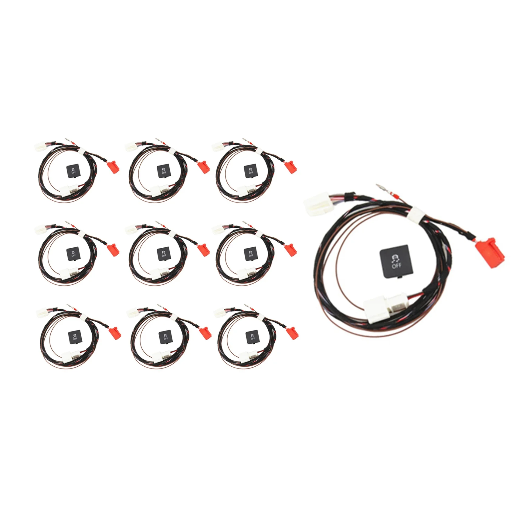 

10 Set Traction Control ESP OFF ASR Switch Button with Cable Harness Plug 1KD927117 for Golf MK6 Jetta 5 MK5 6