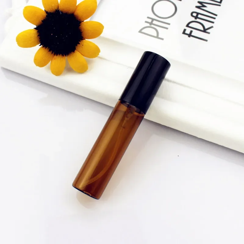 5pcs/lot Amber Glass Mini Spray Bottles, 5ML 10ML 15ML 20ML Portable Refillable Thin Gl... - SKU MSB01228 - UGI Packaging