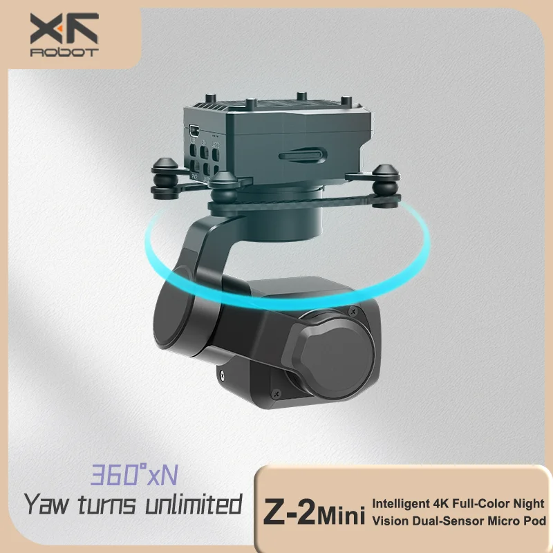 XF-Z-2Mini 3-Axis gimbal Intelligent 4K Full-Color Night Vision Dual-Sensor Micro Pod Infrared Gimbal camera