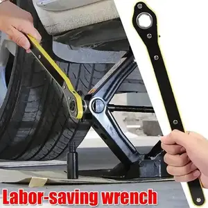 34cm Car Labor-saving Jack Ratchet Wrench High Carbon Handle Car Lug Labor-saving Wrench Wrench Repair Tool Wheel Steel Tir I5w5