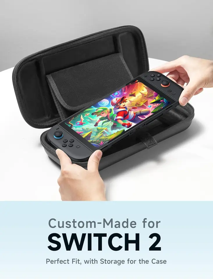 Nintendo Switch 2 2025用キャリングケース、15ゲームカードスロット
