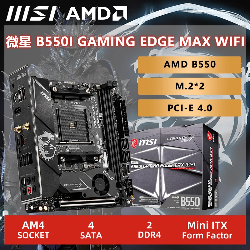 New MSI MPG B550I GAMING EDGE MAX WIFI Motherboard DDR4 PCI-E 4.0