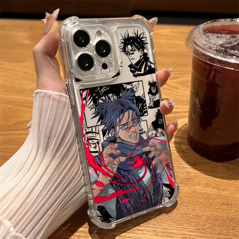 Clear Shockproof Anti-Fall Jujutsu Anime Phone Case