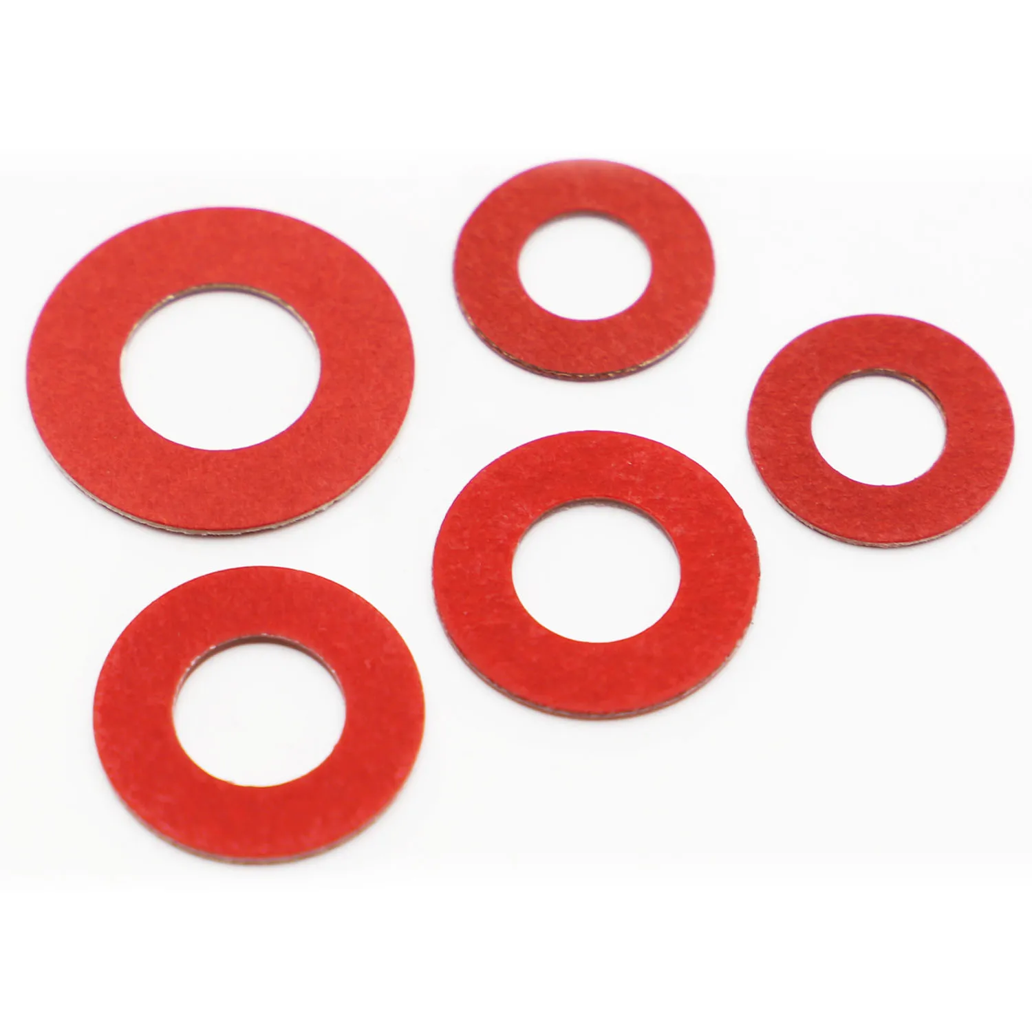 20100pcs Red Steel Paper Fiber Insulating Flat Washer M2 M2.5 M3 M4 M5