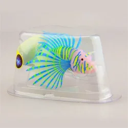 Luminous Silicone Lionfish Aquarium Ornament - Glow-in-the-Dark Fish Tank Decoration (Fish blue)