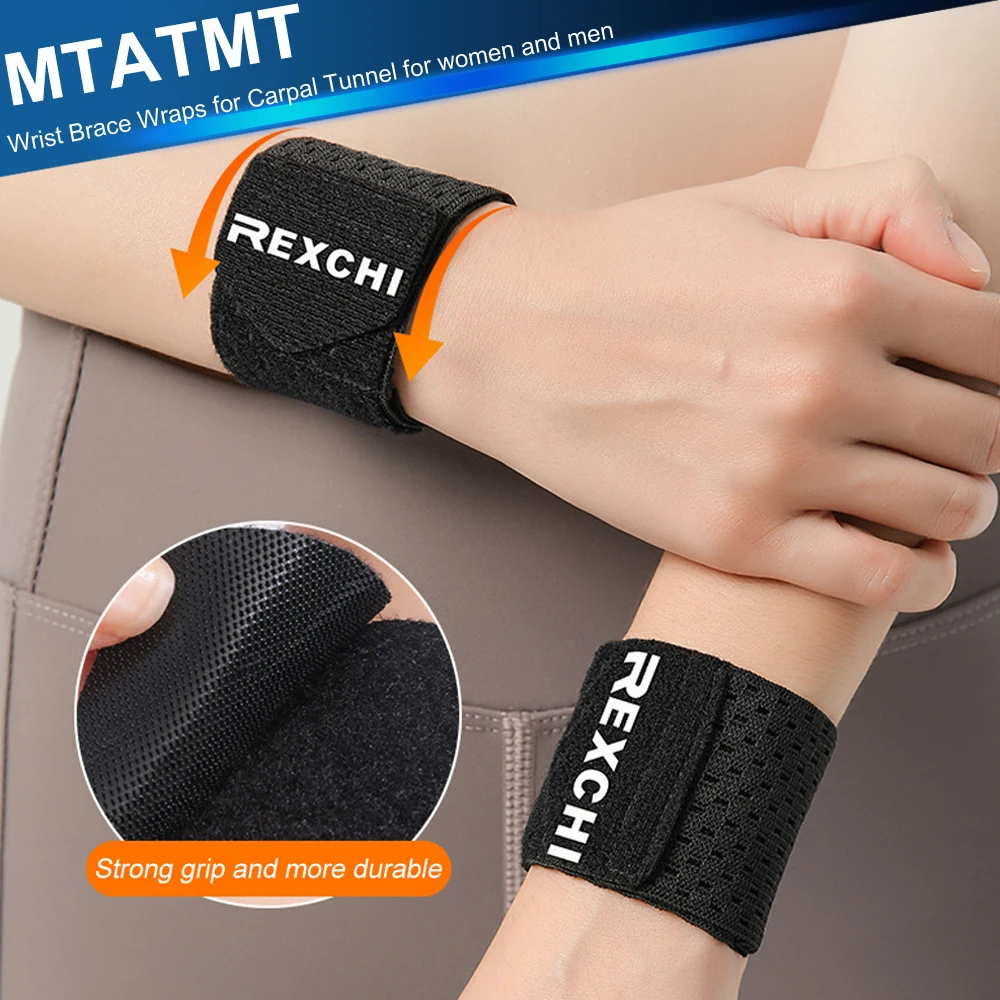2Pcs/Pair Wrist Brace Wraps for Carpal Tunnel for women and men. Wrist ...