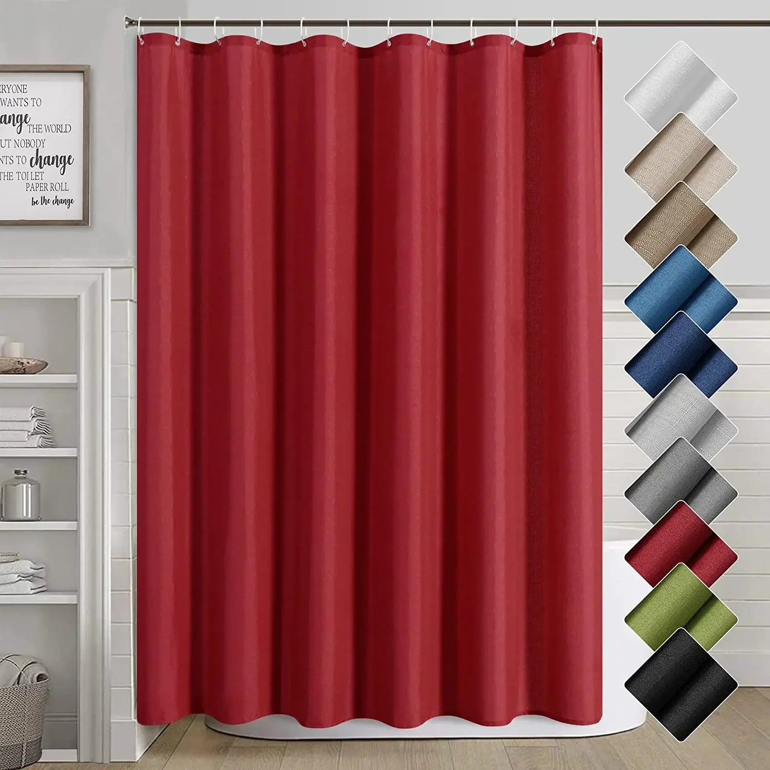 Shower Curtains Grey Shower Curtains Modern Minimalist Hotel Home Solid Colour Bath Curtain Polyester Fabric Bathroom Decoration Set with Hooks