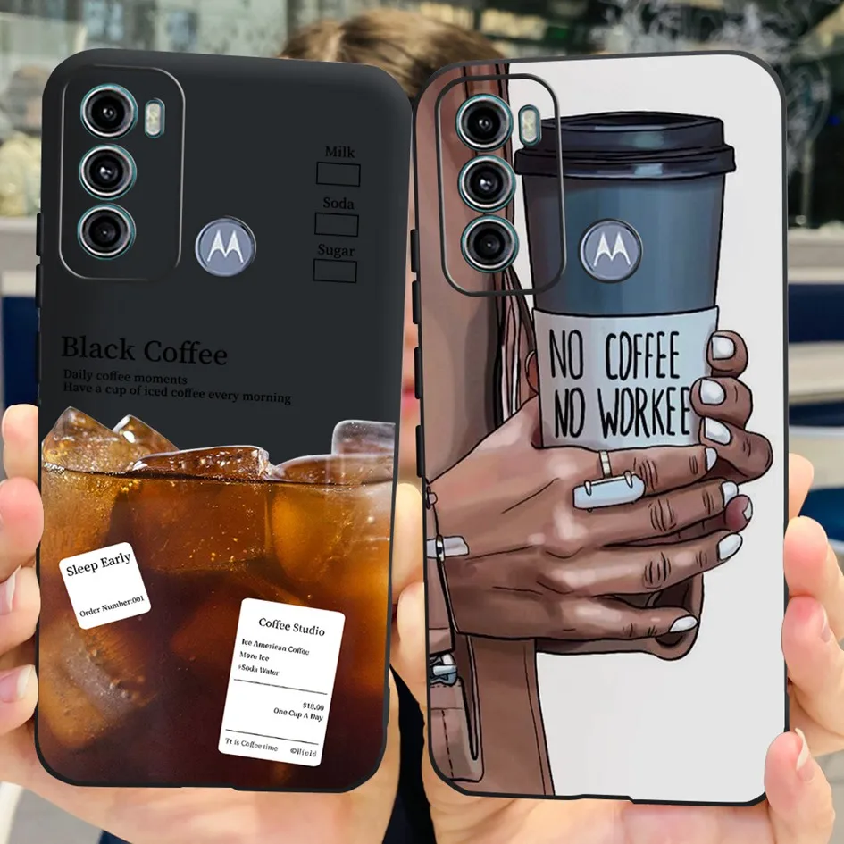 For Motorola Moto G60 2021 Case Luxury Marble Soft Silicone Black Bumper Phone Back Cover For Moto G40 Fusion Case MotoG60 Funda 5