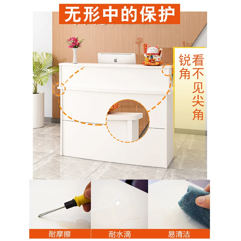 Cashier Counter Shop Small Simple Modern Commercial Bar Table Beauty Salon Reception Front Desk Clothing Store Cashier Counter