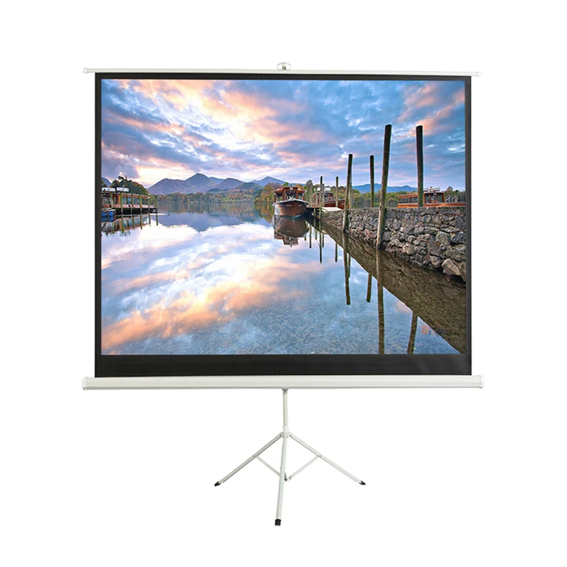 

120 inch easy carry tripod stand outside projector screen