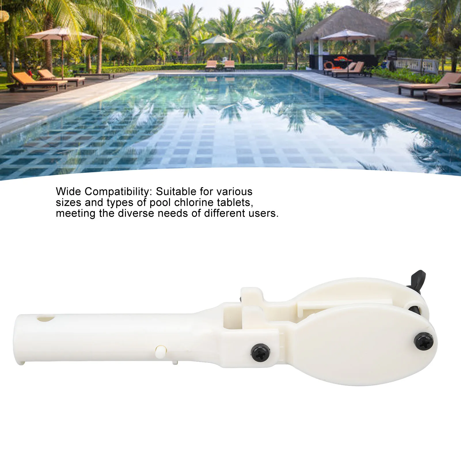 PC 조류 염소 정제 고정 막대 풀 정제, 거치대 얼룩 제거 도구, 수영장 스파 온수 욕조용 편리한 수영장 유지 보수