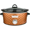 Scallop Pattern 4.5 Quart Slow Cooker in Copper 1