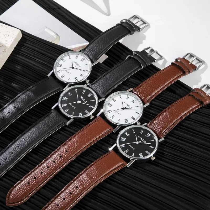 Reloj romano de marca famosa para hombre, reloj de pulsera con