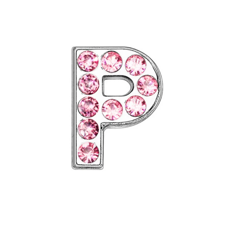 Elegant Pink Rhinestone Slide Letters