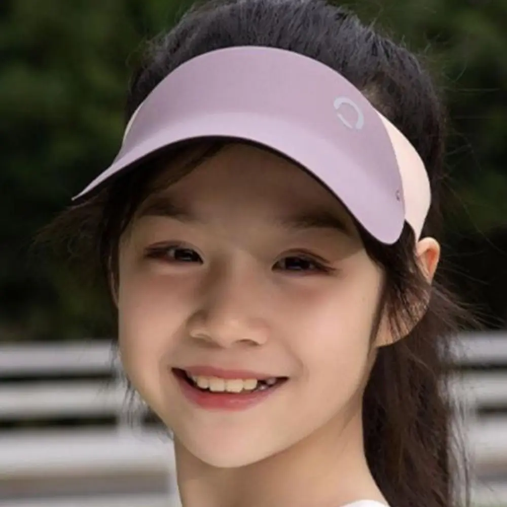 Soft Korean Style Seamless Sun Hat Contrast Color Anti-UV Sun Hat Summer Kid Sunhat Shading Hat Children's Empty Top Cap Kid