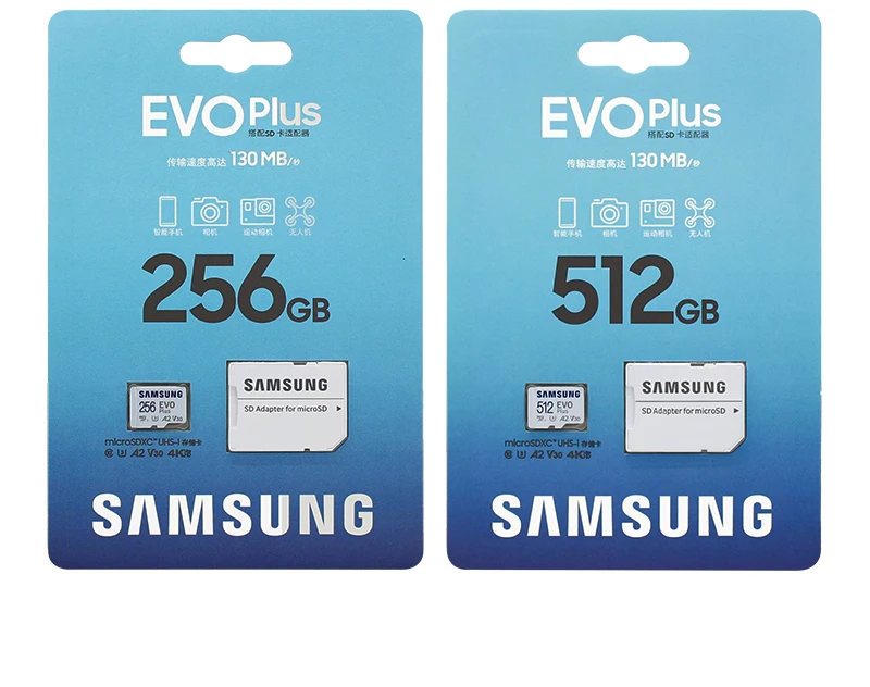 canon memory card SAMSUNG EVO PLUS 128GB 64GB 256GB 512GB Micro SD Card SD/TF Flash Card 130M/S Class 10 UHS-I U3 MicroSD Card 100% Original sd card