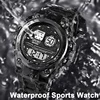 Black Sports Watch for Kids Students Men's Multifunction LED Digital Watch Waterproof Luminous Alarm Clock Electronic Watches 4