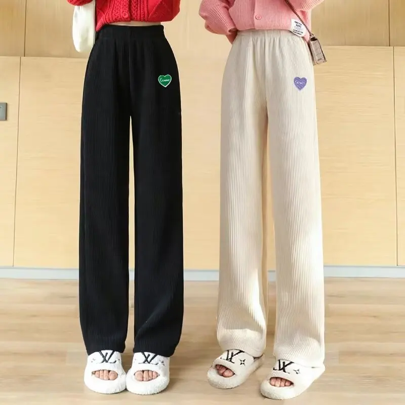 

Весенние повседневные брюки для девочек, детские спортивные брюки в Корейском стиле в стиле хип-хоп, осенняя Высококачественная детская одежда 2024