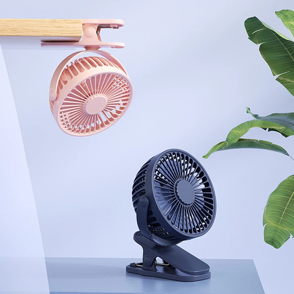 Ventilateur USB à clipser ultra silencieux, mini ventilateur portable,  silencieux, résistant à 720 °, rotatif, rafraîchissant, bureau, été