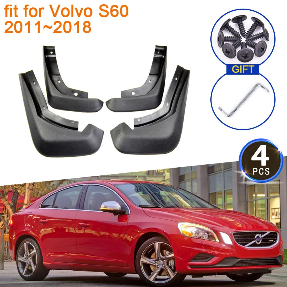 

For Volvo S60 2011 2012 2013 2014 2015 2016 2017 2018 Mud Flaps Mudguards Anti-splash Fender Grade Front Rear Wheels Accessories