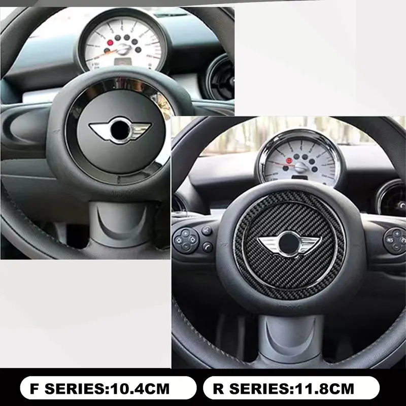 자동차 액세서리 BMW 미니 JWC 쿠퍼 F54 F53 F55 F56 R60 R57 R58 R55 R56 스티어링 휠 탄소 섬유 스티커 장식 데칼
