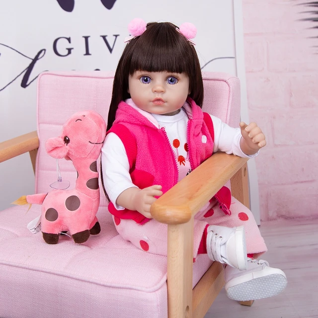 20'' bebe reborn bonecas alive handmade Lifelike Reborn Baby Doll Girls  soft Body Silicone vinly with pillow child gift - AliExpress