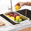Stainless Steel Drain Basket Retractable Sink Strainer Basket For Washing Basin Bowl Chopsticks Plate Sink Drain Tray 4