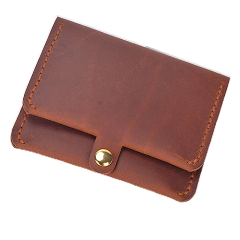 Men Wallet Retro Handmade Leather Credit Card Holder Small Coin Purse Money Bag Craft Tool Making Accessories