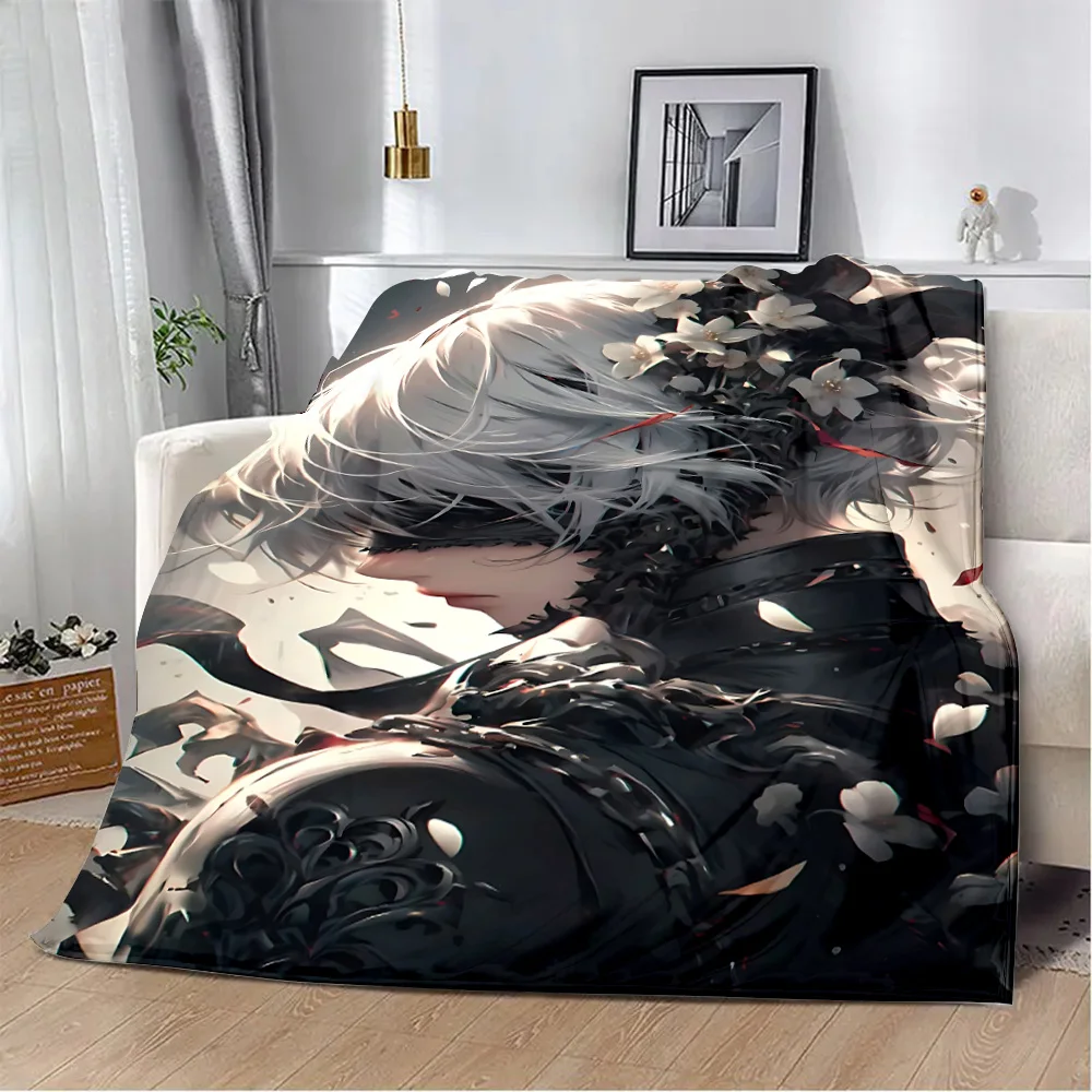 Game NieR Automata Printed Blanket Picnic Blankets Warm Blanket Soft and Comfortable Blanket Home Travel Birthday Gift 2