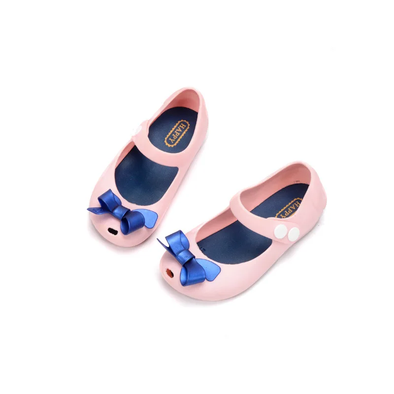 New Summer Children's Sandals Mickey Girl PVC Jelly Shoes Baby Minnie Bow Princess Shoes Non-slip Beach Shoes girl princess shoes Children's Shoes