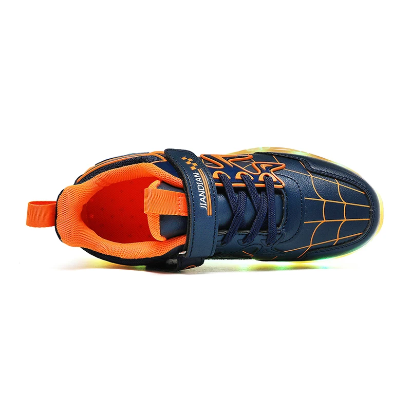 YUNICUS LED Light Shoes Children's Shoes Children's Flyknit Sneakers Boys USB Charging Luminous