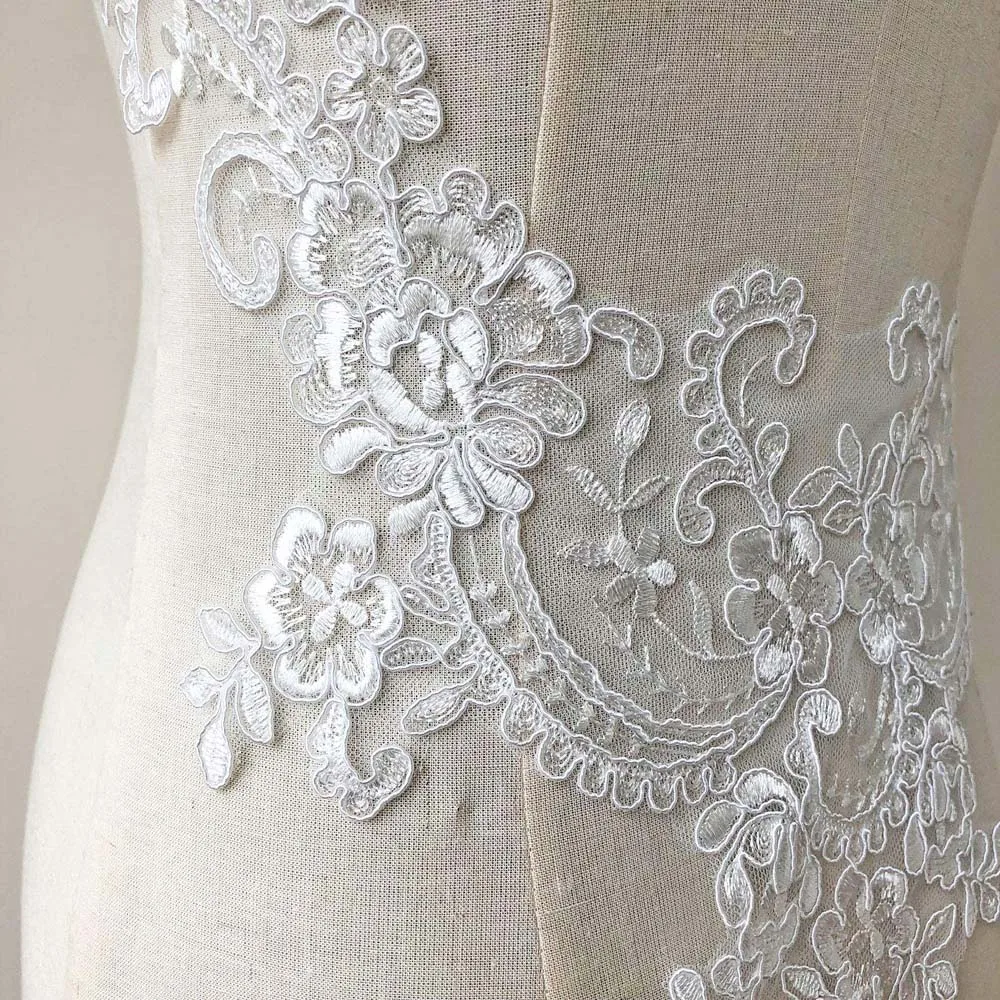 Car Bone Embroidery Hollowed Out Neckline Collar DIY sewing Decoration Lace Fabric Accessories