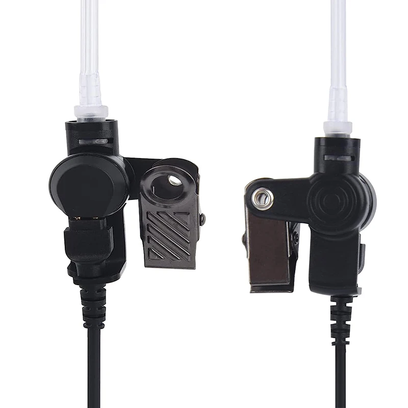 RISENKE-MTH800 MTP850 Earpiece for Motorola,MTH850,MTH650,MTH600, MTS850 Walkie Talkie, 1-Pin Acoustic Tube Headset with PTT Mic