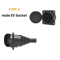 WUFEN EVSE ประเภท 2 ซ็อกเก็ตชาย 16A & 32A 1P & 3P สําหรับรถยนต์ไฟฟ้ารถด้านข้าง Charger IEC 62196 ประเภท 2 ซ็อกเก็ต EV Charger SOCKET 32A 2